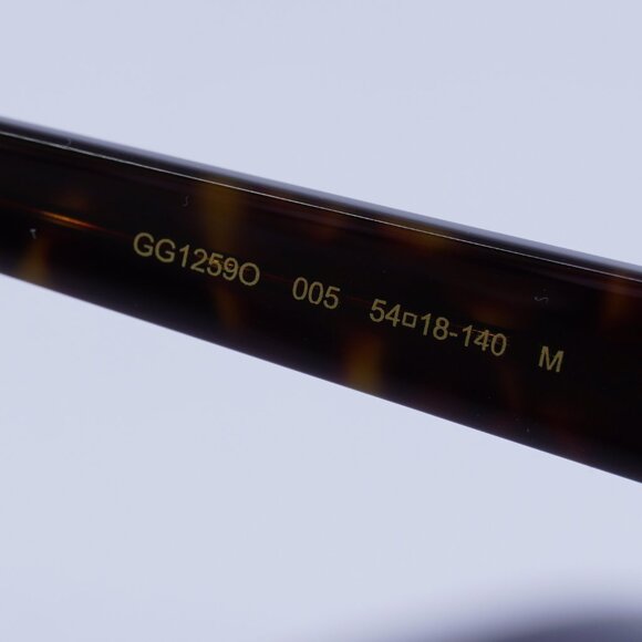 Gucci GG1259O 005 Eyeglasses Dark Havana 54mm Rectangle Frame - Picture 9 of 11